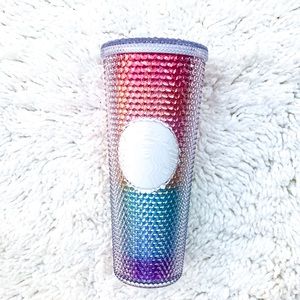 NWT Starbucks Pride 2020 Rainbow Studded Tumbler Cup with Straw